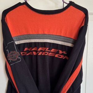 Harley-Davidson Black and Orange Crewneck